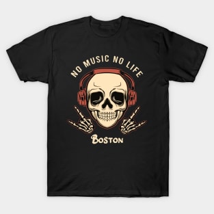 No music no life boston T-Shirt